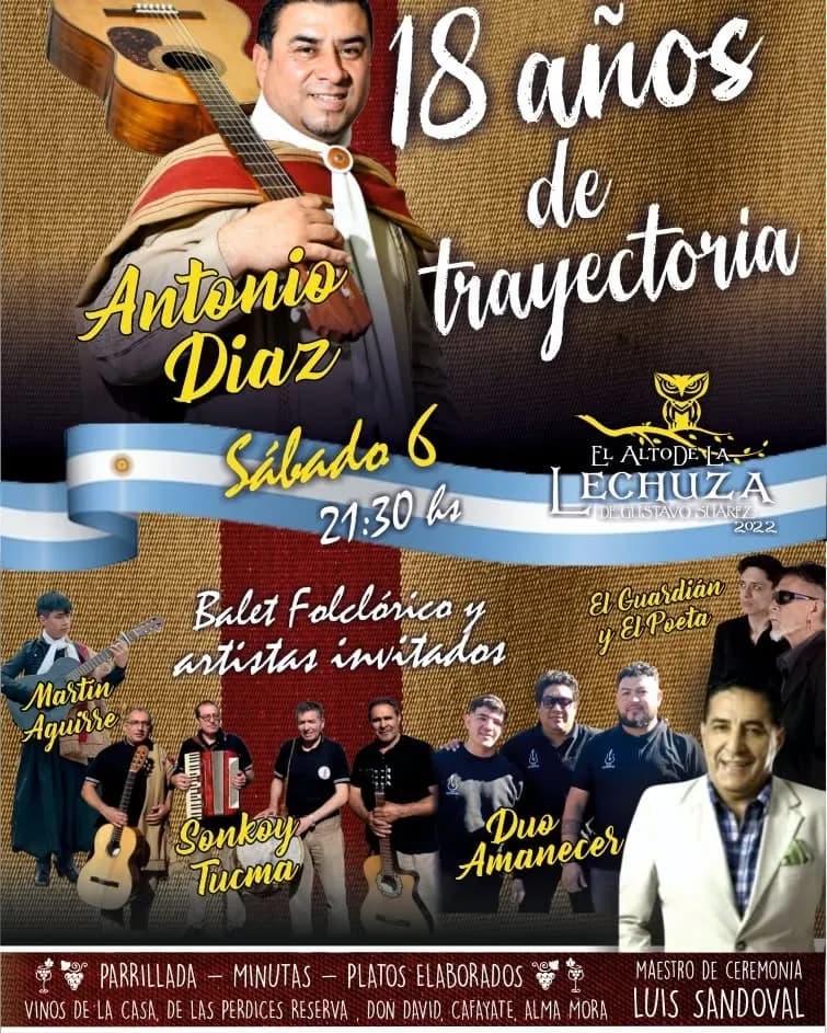 Antonio Díaz · 18 años de trayectoria